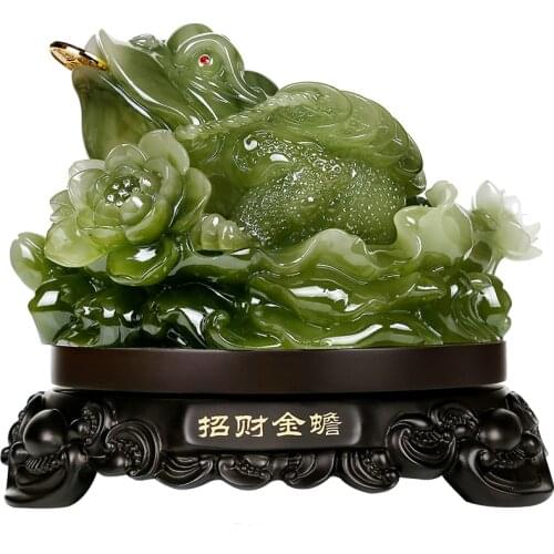 Free Shipping Fengshui golden toad furnishing articles Lucky three feet toads Statue home decor gifts household decoration
