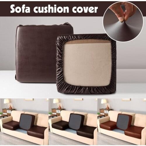 1/2/3/4 Seater PU Leather Sofa Seat Cushion Cover Pets Kids Europe Home Living Room Furniture Protector Waterproof Slipcover