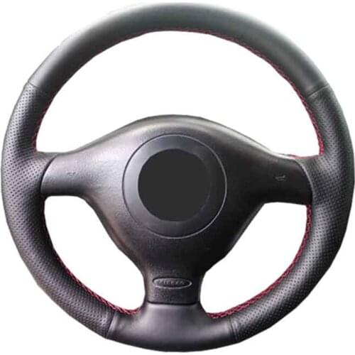 Car Steering Wheel Cover For Volkswagen VW Golf 4 Passat B5 Seat Leon Polo Customize DIY Steering Wrap Microfiber Leather