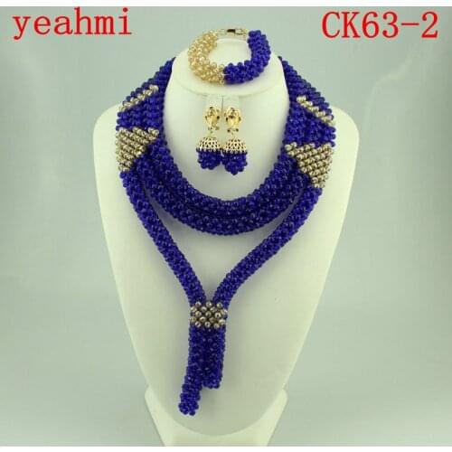 Marvelous Bridal Jewelry Set Nigerian Wedding African Beads Jewelry Set Red Wedding Balls Necklace Set Free Shipping CK63-1