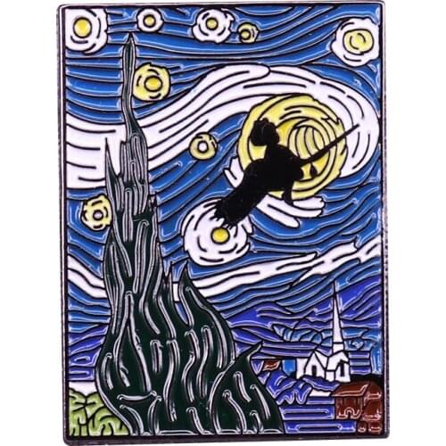 Kikis starry night ride enamel pin pop mash-up wonderful anime fans artist collection