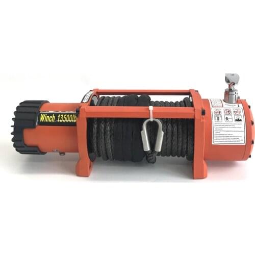EU delivery winch car 12v 13500lb Electric Winch Heavy Duty ATV Trailer high tensile nylon rope cable Remote Control Set