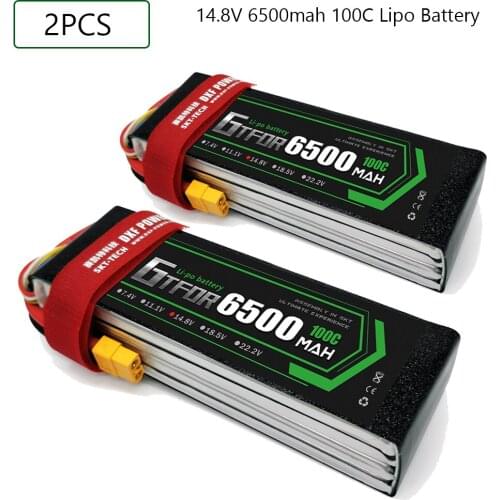 GTFDR 4S 14.8V 6500mah 100C-200C Lipo Battery 4S XT60 T Deans XT90 EC5 For FPV Drone Airplane Car Racing Truck Boat RC Parts