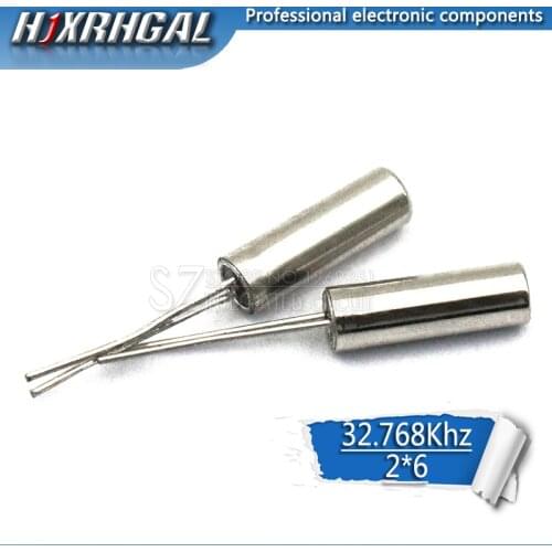 20pcs 2*6 32.768KHz Error 20ppm 32.768K 12.5pF Cylinder quartz resonator hjxrhgal