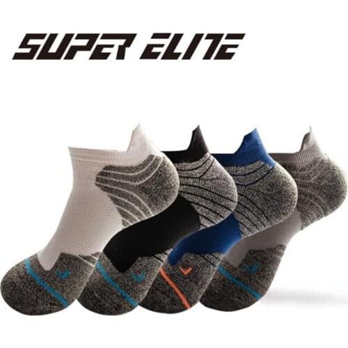 Men Sports Socks (5 Pairs/lot) SUPER Elite/2016 Nylon Slipper Socks Outdoor Running Hiking Socks