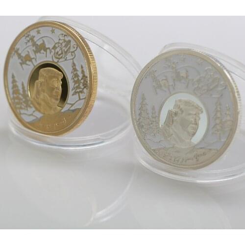 New President Donald Trump Inaugural Silver Gold Plated Coin Commemorative Christmas Novelty Coins 2020