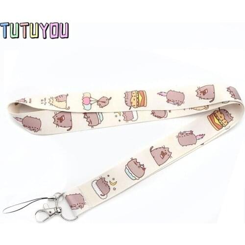 PC929 Cat Lanyards Id Badge Holder Keychain ID Card Pass Gym Mobile Badge Holder Lanyard Key Holder