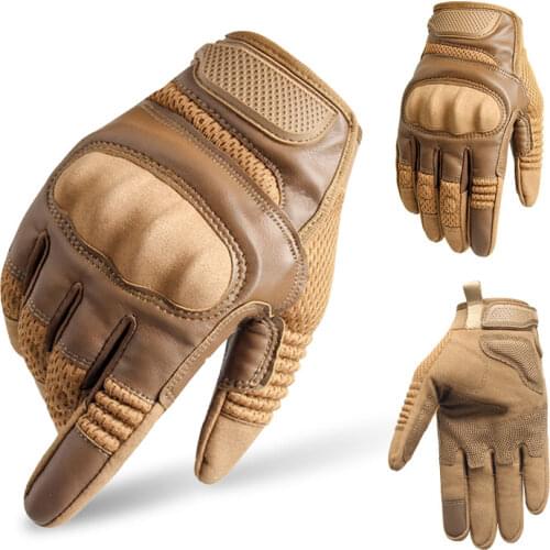 Touchscreen PU Leather Cycling Gloves Anti-slip Breathable Men Women Full Finger Gloves Protective Gear Racing Riding Motocross