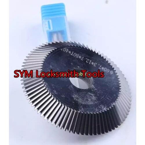 Raise carbide double angle cutter 0010CC.C milling cutter 60x7.3x12.7x80T for WenXing Key Machine 217,100-A,100-A1[one piece]