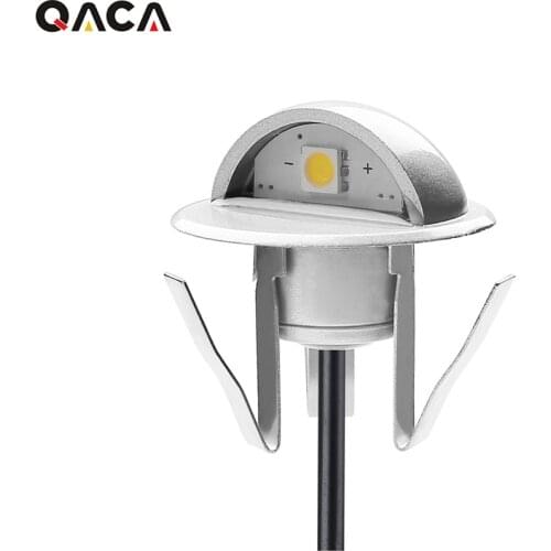 QACA Indoor Outdoor IP65 Staircase Multi Color RGB Led Deck Light 90 Degree Beam Angle Led Step Lamp Footlight Lighting Stairs