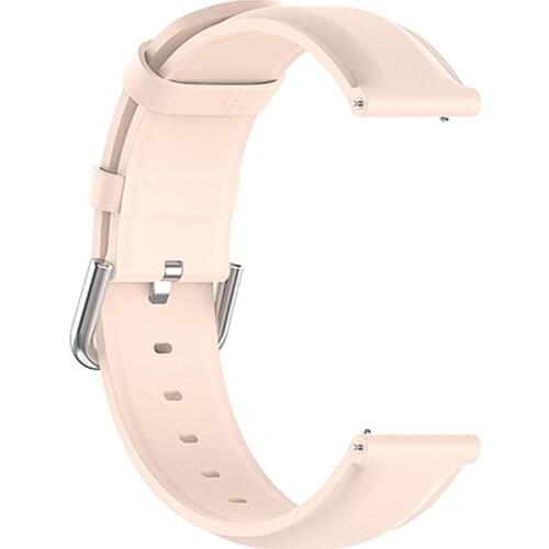20MM Round Tail Genuine Leather Strap Wristwatch Band Bracelet Belt for Realme Watch Part
