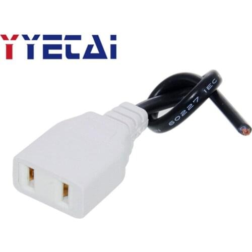 With wire two-pin female plug With wire two-hole socket Monitoring power supply box outdoor waterproof socket 220V free shipping