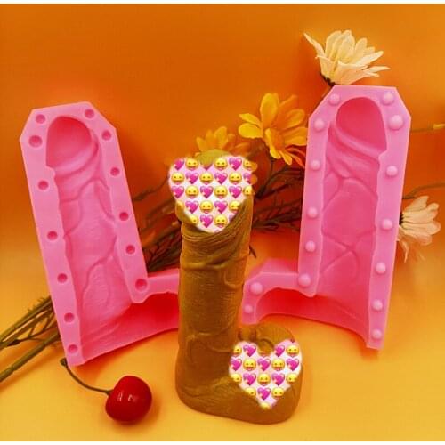 Men Penis Shape Silicone Mold Soap 3D Adults Mould for Cake Decoration Chocolate Resin Gypsum Candle Sexy Large Male Organ
