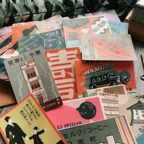 Vintage Japanese Ukiyo Posters Scrapbooking Material Stickers Decorative Colorful Sticker DIY Craft Photo Albums Junk Journal