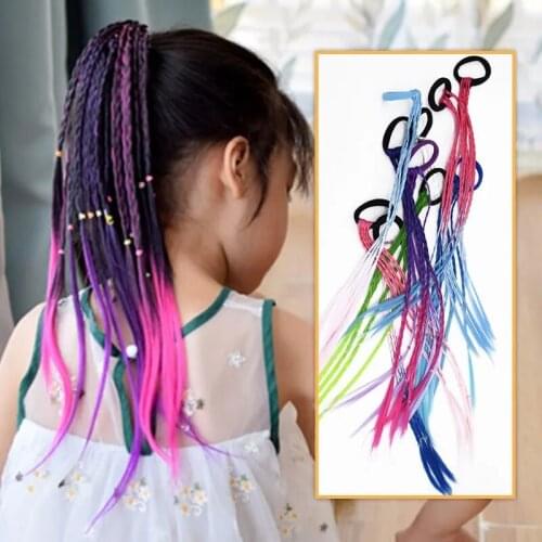 Women New Headband Girls Twist Braid Rope Simple Rubber Hair Band Hair Accessories Kids Wig