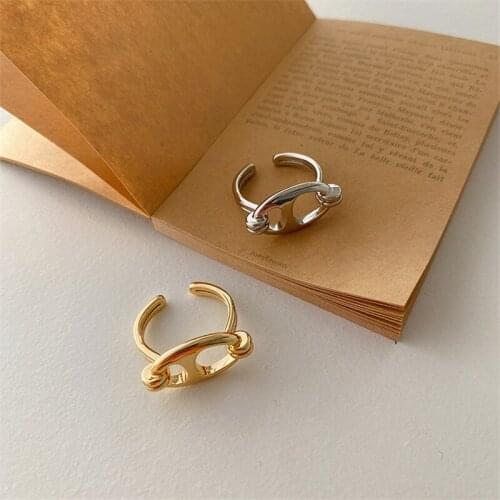 Fashion Ins Gold Color Rings for Women Adjustable Ring Irregular Geometric Womens Rings Party Jewelry