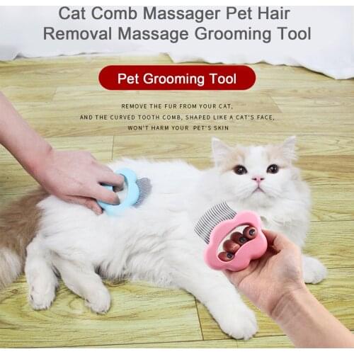 1pcs Newest Portable Cat Dog Massage Shell Comb Grooming Hair Removal Shedding Dog Supplies Home Cleaning Brush Combs Grooming