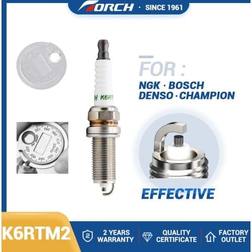 1PCS Torch Candles K6RTM2 Standard Spark Plug for Car BYD F3DM 1.0L 2008 - 2010 BYD371QA for FAW JILIN Spark Plug Gap Gauge Tool