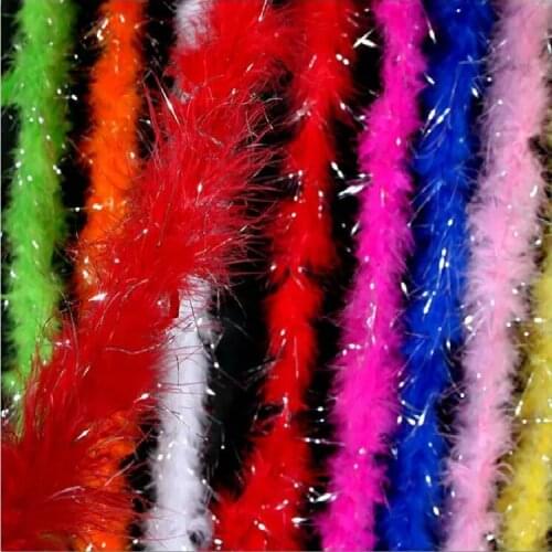 2yard Chicken Feathers Boa Scarfs Fluffy Multi Color Turkey Plume Strips For Clothing Sewing Accessories Supplies Wholesale