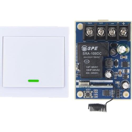 86 Wall Panel Transmitter RF Remote Control Light Moto Pump Switch Smart Home DC 12V 24V 36V 48V 30A Receiver,315 / 433 MHz
