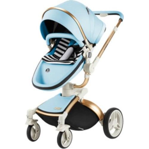 Diamond Baby Stroller 2 In 1 with Luxury Leather Baby Carriage Factory Price Infant Carriage