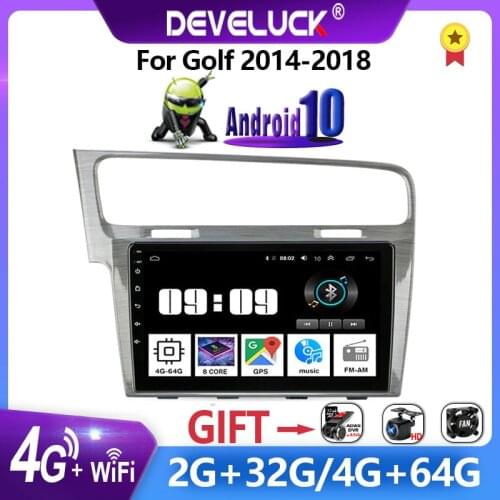 10" Android 9.0 Car Radio Multimedia Video Player 2din stereo for VW Volkswagen Golf 7 VII 2014-2018 4G+Wifi RDS GPS navigation