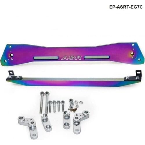 Car Billet Aluminum Jdm Neochrome Rear Subframe Bar + Lower Tie Bar For Honda Civic 92-95 EG Suspension EP-ASRT-EG7C