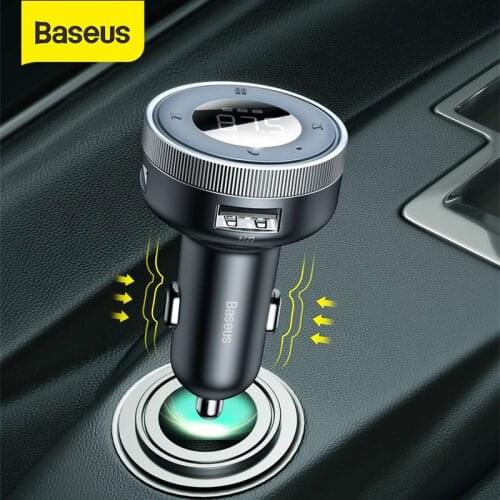 Baseus Car Charger Bluetooth Adapter FM Transmitter Wireless Audio Receiver Auto MP3 Player Phone Charger for iPhone Samsung