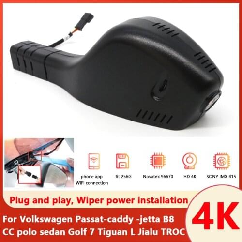 Plug and play Car Video Recorder Dash Cam Camera For Volkswagen Passat-caddy -jetta B8 CC polo sedan Golf 7 Tiguan L Jialu TROC