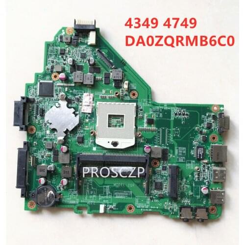High quality For ACER Aspire 4349 4749 Laptop motherboard DA0ZQRMB6C0 HM65 100% full Tested