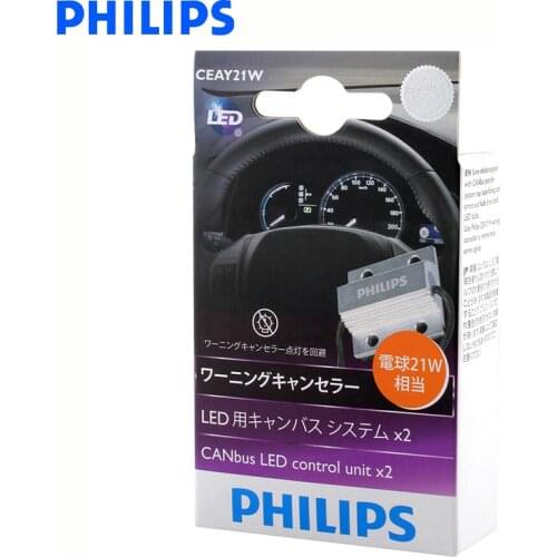 Philips T20 S25 W21W P21W LED Warning Canceller CEA 21W Canbus LED Control Unit Fit For 12V 21W LED Turn Signal Bulb 18957 X2