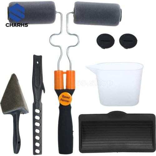 Double Paint Roller Adjustable Double-Sided Multi-Function DIY Brush Handle Room Wall Painting Runner Roller Tool Home