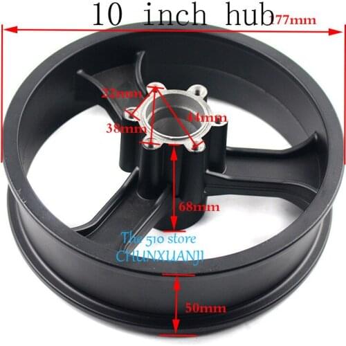 Good quality 2PCS 10 Inch Electric Scooter Wheel Hub 10 Inch Aluminum Alloy Wheel Rims 10x2 10x2.125 10x2.50 10x2.25 Tires Rims