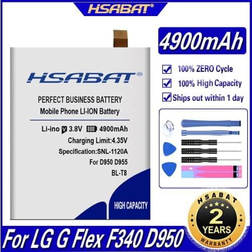 HSABAT 4900mAh BL-T8 Battery For LG G Flex F340 D950 D955 D956 D958 D959 LS995