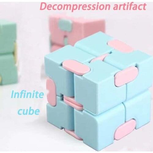 Children Adult Decompression Toy Infinity Magic Cube Square Puzzle Toys Relieve Stress Funny Hand Game Four Corner Maze Toys