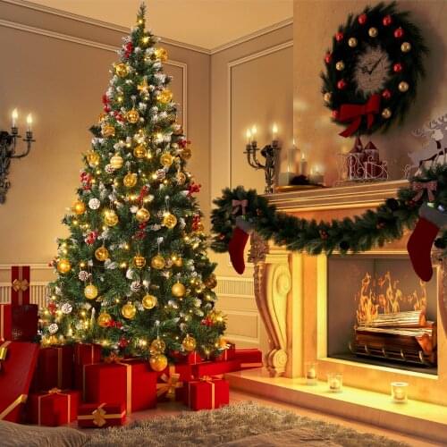 1.8m Christmas Tree With LED String Light Artificial Christmas Trees Christmas Decorations For Home Navidad 2021 (With EU Plug )