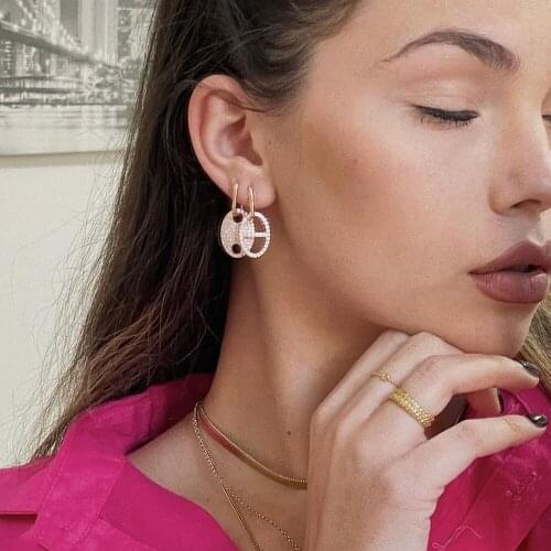 JIMBORA Cute Japanese Korean style Rosegold Drop Earrings for Women Girl Summer beach Party Jewelry Luxury eye-catching New
