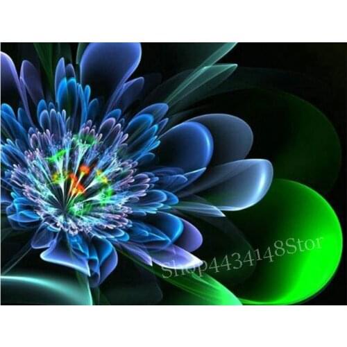 Full square round drill 5d diy diamond painting abstract flower rhinestone needlework diamond embroidery mosaic art