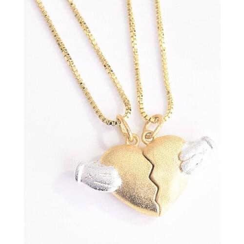 Hot sell Fashion Creative Magnet Heart Pendant Couple Necklace 2020 Women Fashion DIY Jewelry Valentines Day Gift Free Shipping