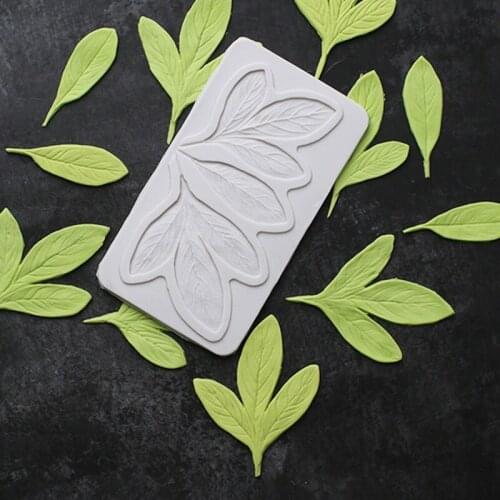 Leaf Petal Pattern Silicone Mold Fudge Cake Decoration Mold Dry Pez Chocolate Baking Fudge
