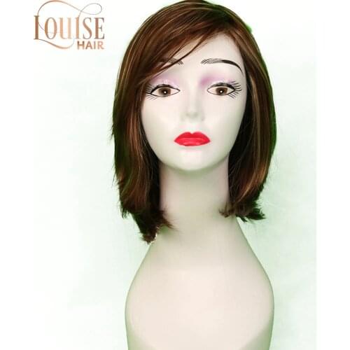Louise Short Blonde For White Women Bob Wigs Synthetic Straight Bob Cosply Wig For Women