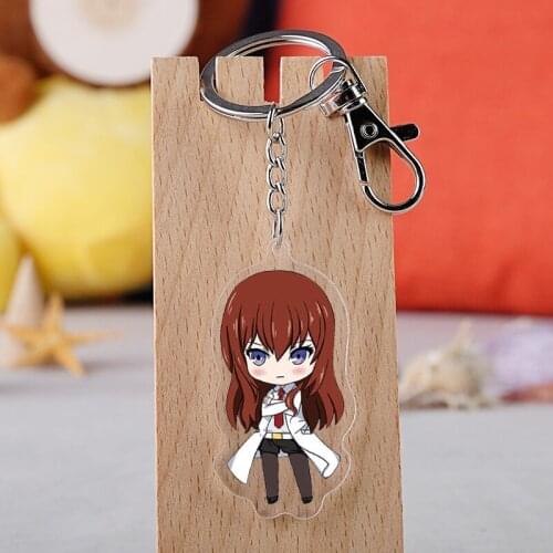 Makise Kurisu Game Fashion Anime Acrylic Key Chains Cartoon Keyring Keychain Pendant Keyholder Unisex Gifts NEW