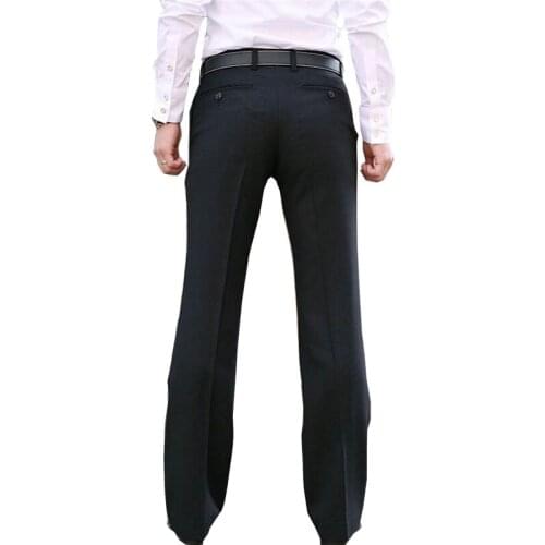 2021 Mens Flared Trousers Formal Pants Bell Bottom Pant Dance White Suit Pants Suit Pants for Men Size 28-37