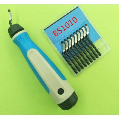 NG10001PCS Burr Handle10pcs BS1010 S10 Blades Set Hand Deburring Tool Set Wood Metal deburring handle multiple blades wood parts
