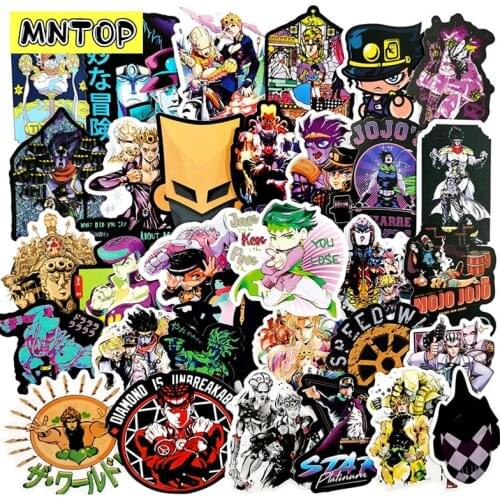 10/30/50pcs/lot Japan Anime Cartoon Jojos Bizzare Stickers For Tablet Laptop Phone Refrigerator Motorcycle Suitcase Skateboard
