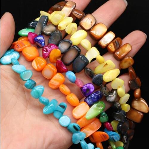 Natural Shell Irregular Rectangular Beads Use For Make Exquisite Ladies' Jewelry Bracelets 8x15-10x20 mm Length 80 cm