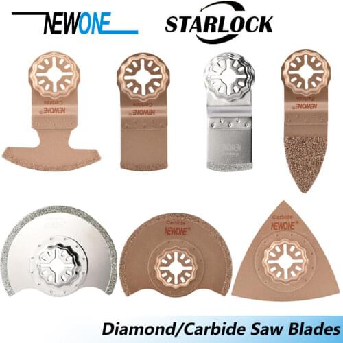 NEWONE 3PCS Starlock Diamond/carbide saw blade combo set fit Multifunction Oscillating Tool for cutting tiles and concrete