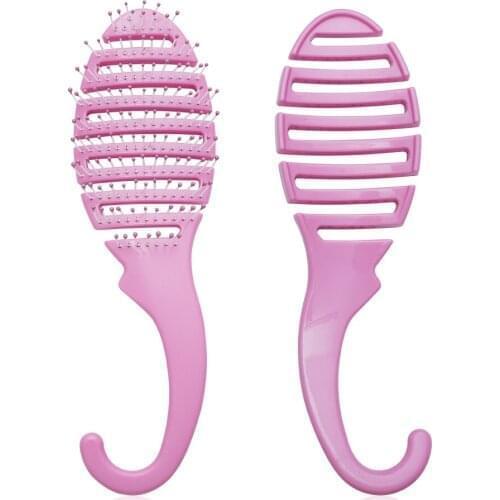 New Arrival Pink Magic Hair Brush Women Female Hair Scalp Massage Comb Bristle&nylon Popbrush Hairbrush Detangling Hairdressing