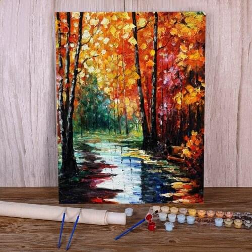 The Rain Has Passed DIY Painting By Numbers Package Acrylic Paints 50*70 Canvas Pictures Paintings Crafts For Adults Art
