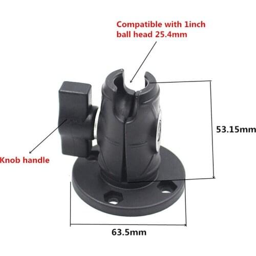 Surface Mount with Single Socket Arm & Round Octagon Socket - Fits 1" Ball